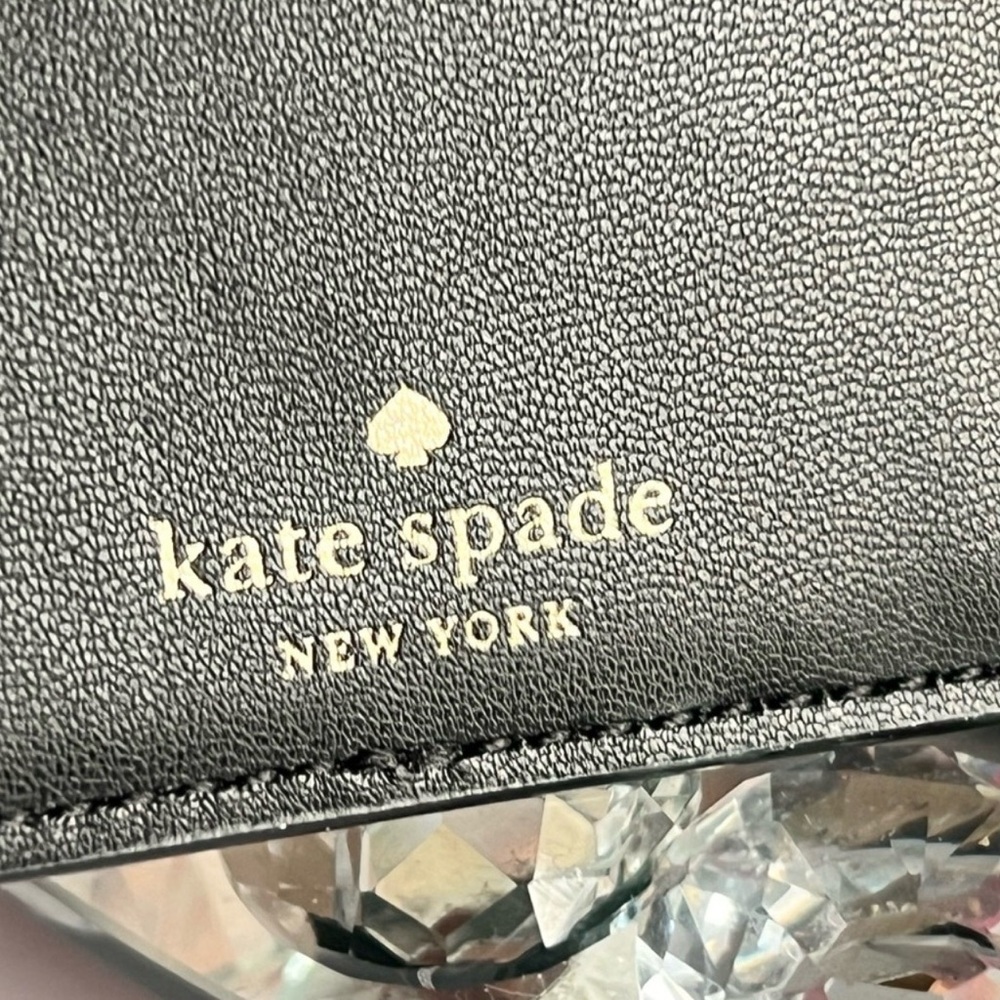 kate spade two-tone black and blush Saffiano leather wallet - Picture 7 of 7